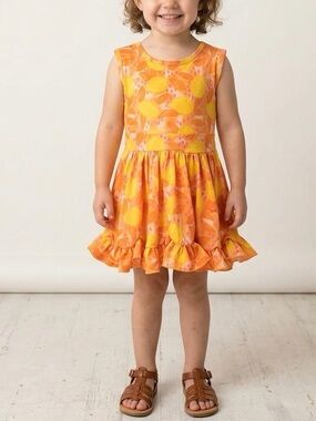 Girlhood Toddler Sleeveless Lemon Twirl Dress